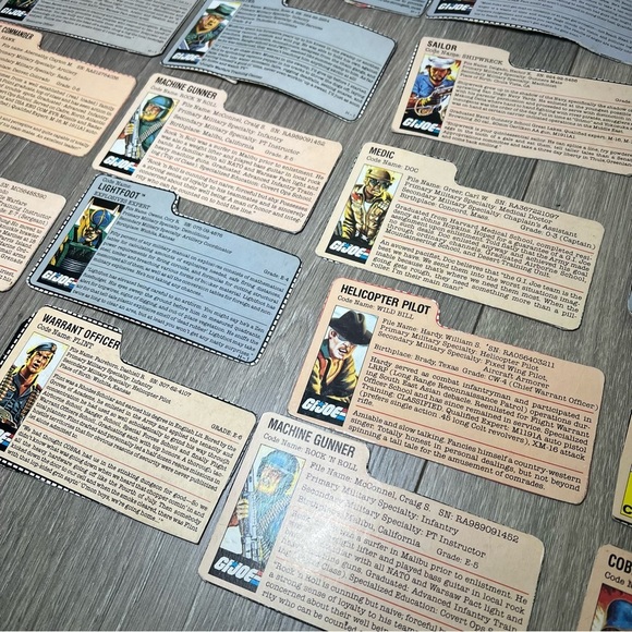 Vintage GI Joe And cobra File Cards Lot Of 24 Original - Picture 5 of 5